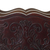 Wood and leather magazine rack, 'Colonial Vines' - Colonial Pattern Wood and Leather Magazine Rack from Peru (image 2e) thumbail