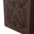 Wood and leather magazine rack, 'Colonial Vines' - Colonial Pattern Wood and Leather Magazine Rack from Peru
