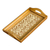 Reverse-painted glass tray, 'Golden Colonial' - Gold-Tone Reverse-Painted Glass Tray from Peru (image 2a) thumbail