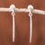 Sterling silver dangle earrings, 'Textured Bars' - Textured Sterling Silver Dangle Earrings from Peru thumbail