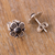 Obsidian stud earrings, 'Divine Sweetness' - Artisan Crafted Obsidian Stud Earrings from Peru (image 2d) thumbail