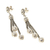 Silver dangle earrings, 'Three Little Baubles' - Silver Bauble Dangle Earrings Crafted in Peru