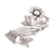 Silver brooch, 'Natural Universe' - Peruvian Silver Brooch of a Hand Clutching a Flower (image 2a) thumbail