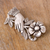 Silver brooch, 'Natural Universe' - Peruvian Silver Brooch of a Hand Clutching a Flower (image 2b) thumbail