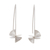 Sterling silver drop earrings, 'Seductive Spirals' - Modern Spiral Sterling Silver Drop Earrings from Peru (image 2a) thumbail