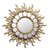 Bronze gilded wood wall mirror, 'Colonial Blaze' - Sun-Shaped Bronze Gilded Wood Wall Mirror from Peru (image 2a) thumbail