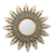 Bronze gilded reverse-painted glass wall mirror, 'Sunny Arrangement' - Bronze Gilded Reverse-Painted Glass Wood Wall Mirror (image 2a) thumbail