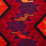 Wool tapestry, 'Hummingbird Geometry' - Hummingbird Motif Geometric Wool Tapestry from Peru