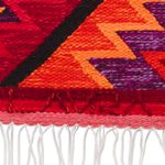 Wool tapestry, 'Hummingbird Geometry' - Hummingbird Motif Geometric Wool Tapestry from Peru