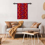 Wool tapestry, 'Hummingbird Geometry' - Hummingbird Motif Geometric Wool Tapestry from Peru