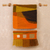 Wandteppich aus Wolle - Handgewebter erdfarbener abstrakter Wollteppich aus Peru