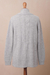 Alpaca blend cardigan, 'Comfortable Stroll in Grey' - Grey Long Sleeve Shawl Collar Alpaca Blend Knit Cardigan (image 2c) thumbail