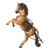 Wood sculpture, 'Rearing Buttermilk Horse' - Cedar Wood and Leather Rearing Bay Horse Sculpture from Peru thumbail