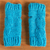 100% alpaca fingerless mitts, 'Turquoise Braid' - Hand-Crocheted 100% Alpaca Fingerless Mitts in Turquoise (image 2b) thumbail