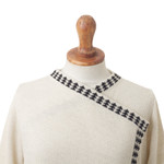 100% alpaca cardigan, 'Dark Geometry' - Geometric 100% Alpaca Cardigan Crafted in Peru