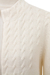 Alpaca blend cardigan, 'Pure Princess' - Knit Alpaca Blend Cardigan in Alabaster from Peru (image 2d) thumbail