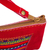 Wool accented suede wristlet, 'Traditional Window' - Wool Accented Crimson Suede Wristlet from Peru (image 2c) thumbail