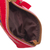 Wool accented suede wristlet, 'Traditional Window' - Wool Accented Crimson Suede Wristlet from Peru (image 2e) thumbail