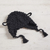 Alpaca blend chullo hat, 'Black Sheep' - Sheep-Themed Alpaca Blend Chullo Hat from Peru