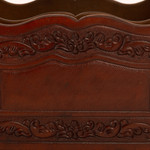 Leather and wood magazine holder, 'Colonial Reader' - Colonial Leather and Wood Magazine Holder from Peru