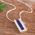 Sodalite pendant necklace, 'Contemporary Minimalist' - Modern Sodalite Pendant Necklace Crafted in Peru (image 2b) thumbail