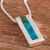 Chrysocolla pendant necklace, 'Contemporary Minimalist' - Modern Chrysocolla Pendant Necklace Crafted in Peru (image 2b) thumbail