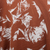 Reversible alpaca blend ruana, 'Leaves of Autumn in Spice' - Reversible Spice and Eggshell Leaf Motif Alpaca Blend Ruana (image 2f) thumbail