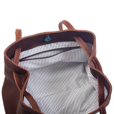 Versatile Hand Crafted Brown Leather Shoulder Bag - Stylish in Brown ...