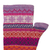 100% alpaca fingerless mitts, 'Inca Blooms' - Lilac and Fuchsia 100% Alpaca Knit Fingerless Mitts (image 2d) thumbail