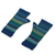100% alpaca fingerless mitts, 'Sea Dreams' - Shades of Blue and Green 100% Alpaca Knit Fingerless Mitts (image 2d) thumbail