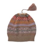 100% alpaca hat, 'Inca Earth' - Earth-Tone 100% Alpaca Knit Hat from Peru
