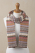 100% alpaca scarf, 'Inca Earth' - Earth-Tone 100% Alpaca Wrap Scarf from Peru