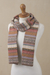 100% alpaca scarf, 'Inca Earth' - Earth-Tone 100% Alpaca Wrap Scarf from Peru (image 2e) thumbail