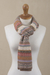 100% alpaca scarf, 'Inca Earth' - Earth-Tone 100% Alpaca Wrap Scarf from Peru (image 2f) thumbail