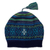 100% alpaca knit hat, 'Blue Turquoise' - Blue and Green Knit 100% Alpaca Hat from Peru (image 2a) thumbail