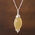 Onyx pendant necklace, 'Miraflores Memories' - Yellow Onyx and Sterling Silver Pendant Necklace (image 2) thumbail
