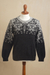 Men's 100% alpaca wool sweater, 'Inca Snowflake' - Men's Grey Alpaca Wool Snowflake Motif Sweater