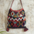 Alpaca blend shoulder bag, 'Quechua Dove' - Colorful Textured Handwoven Alpaca Blend Morral Shoulder Bag thumbail