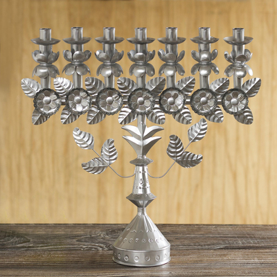 Recycled metal candelabra, Garden Whimsy