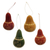 Getrocknete Mate-Kürbis-Ornamente, (4er-Set) - Set mit 4 getrockneten Kürbis-Pfau-Ornamenten aus Peru