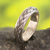 Sterling silver meditation spinner ring, 'Neatly Nautical' - Braided Rope Nautical Style Silver Spinner Ring (image 2) thumbail