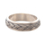 Sterling silver meditation spinner ring, 'Neatly Nautical' - Braided Rope Nautical Style Silver Spinner Ring thumbail