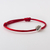 Sterling silver unity bracelet, 'Together in Everything' - Andean Handmade Sterling Silver Red Cord Unity Bracelet (image 2b) thumbail