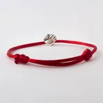Sterling silver unity bracelet, 'Together in Everything' - Andean Handmade Sterling Silver Red Cord Unity Bracelet