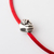 Sterling silver unity bracelet, 'Together in Everything' - Andean Handmade Sterling Silver Red Cord Unity Bracelet