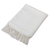 Throw blanket, 'White Andean Textures' - Textured White Alpaca Acrylic Blend Throw Blanket from Peru thumbail