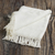 Throw blanket, 'White Andean Textures' - Textured White Alpaca Acrylic Blend Throw Blanket from Peru (image 2b) thumbail