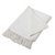 Throw blanket, 'White Andean Textures' - Textured White Alpaca Acrylic Blend Throw Blanket from Peru