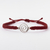 Sterling silver unity bracelet, 'Evolving Together' - Andes Handmade Sterling Silver Red Cord Unity Bracelet thumbail