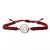 Sterling silver unity bracelet, 'Evolving Together' - Andes Handmade Sterling Silver Red Cord Unity Bracelet (image 2a) thumbail